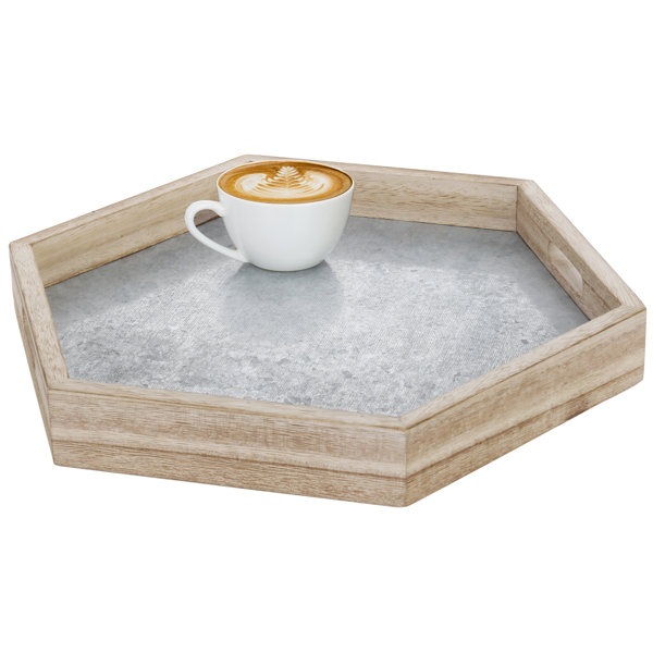 Loon Peak® Hexagonal 15 Inch Decorative Ottoman Tray Wayfair